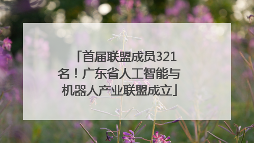 首届联盟成员321名！广东省人工智能与机器人产业联盟成立