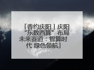 香约庆阳丨庆阳“东数西算”布局未来赛道：智算时代 绿色领航