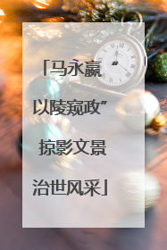 马永嬴“以陵窥政” 掠影文景治世风采