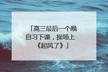 高三最后一个晚自习下课，操场上《起风了》