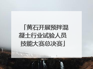 黄石开展预拌混凝土行业试验人员技能大赛总决赛