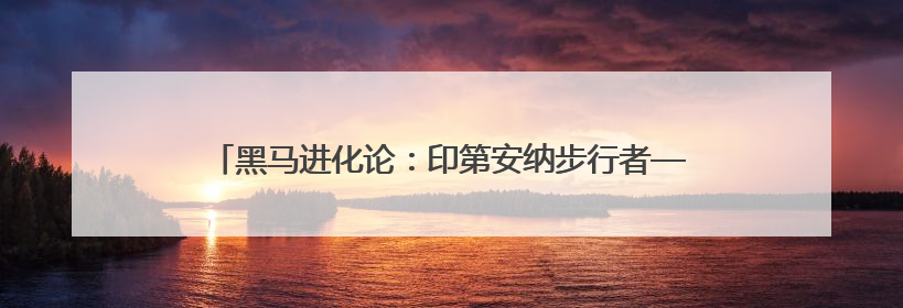 黑马进化论：印第安纳步行者——一支“颠覆传统认识”的劲旅