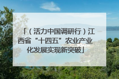 （活力中国调研行）江西省“十四五”农业产业化发展实现新突破