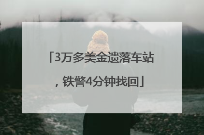 3万多美金遗落车站，铁警4分钟找回