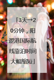 3天→20分钟，阳逻港国际航线靠泊时间大幅缩短