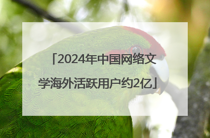2024年中国网络文学海外活跃用户约2亿