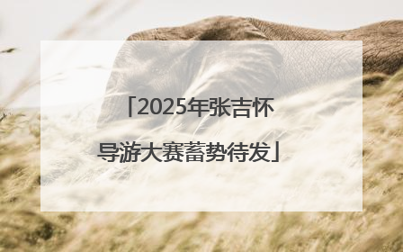 2025年张吉怀导游大赛蓄势待发