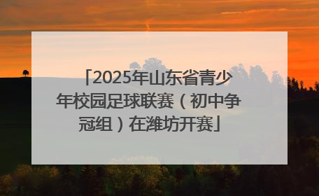 2025年山东省青少年校园足球联赛（初中争冠组）在潍坊开赛