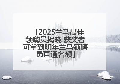2025兰马最佳领嗨员揭晓 获奖者可拿到明年兰马领嗨员直通名额
