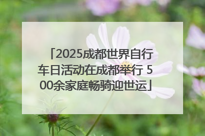2025成都世界自行车日活动在成都举行 500余家庭畅骑迎世运