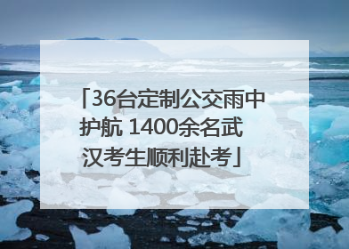 36台定制公交雨中护航 1400余名武汉考生顺利赴考