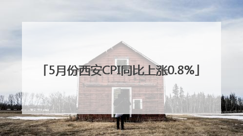 5月份西安CPI同比上涨0.8%