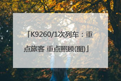 K9260/1次列车：重点旅客 重点照顾(图)